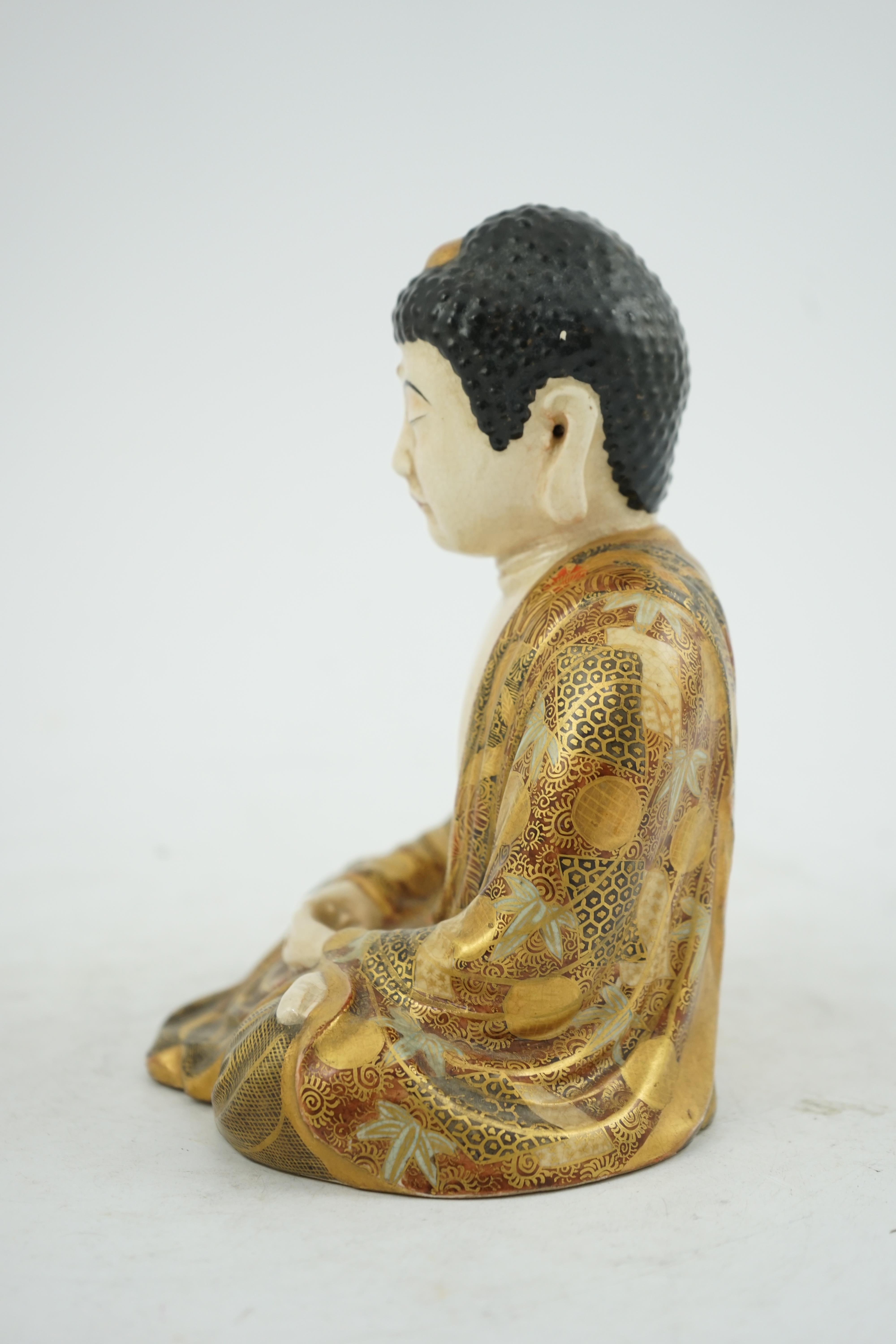 A Japanese Satsuma seated figure of Buddha, Meiji period